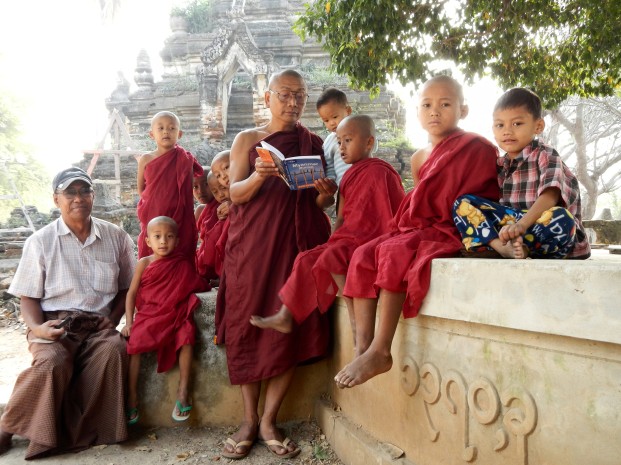 Monks the Lonely Planet in Halin, Burma
