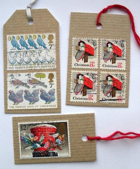 Paper & Stitch postage stamp giftwrap